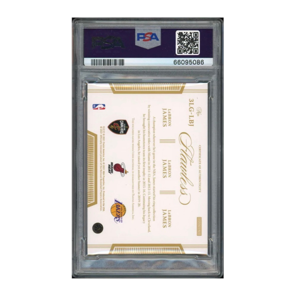 2020 Panini Flawless LeBron James Triple Logoman 1/1 - Image 2