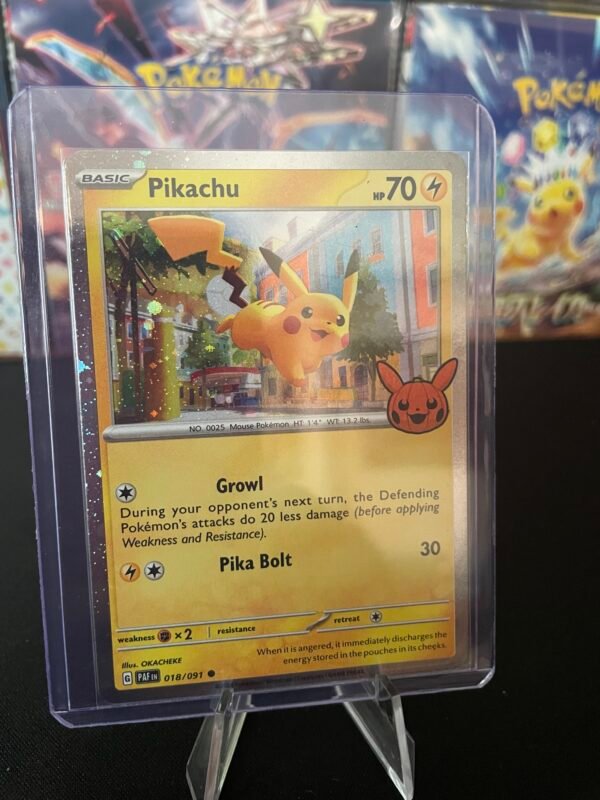 Pikachu 018/091 Trick or Trade Cosmos Holo Promo Pokemon Card